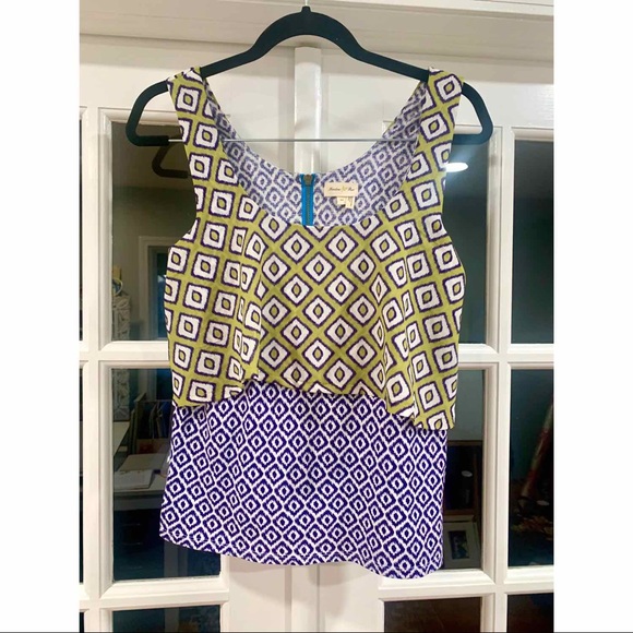 Anthropologie Meadow Rue Diamond Tiered Tank - Picture 2 of 8